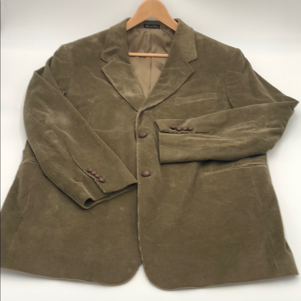 Men's 46L Olive Corduroy Blazer